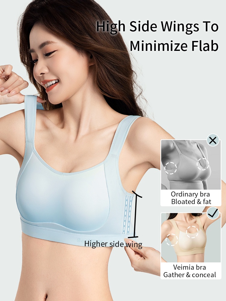 Sports Minimizer Bra: Ultra-thin For Visual Slimming, Anti-wobbles Motion Control Support, Lift & Sag Prevention VEIMIA