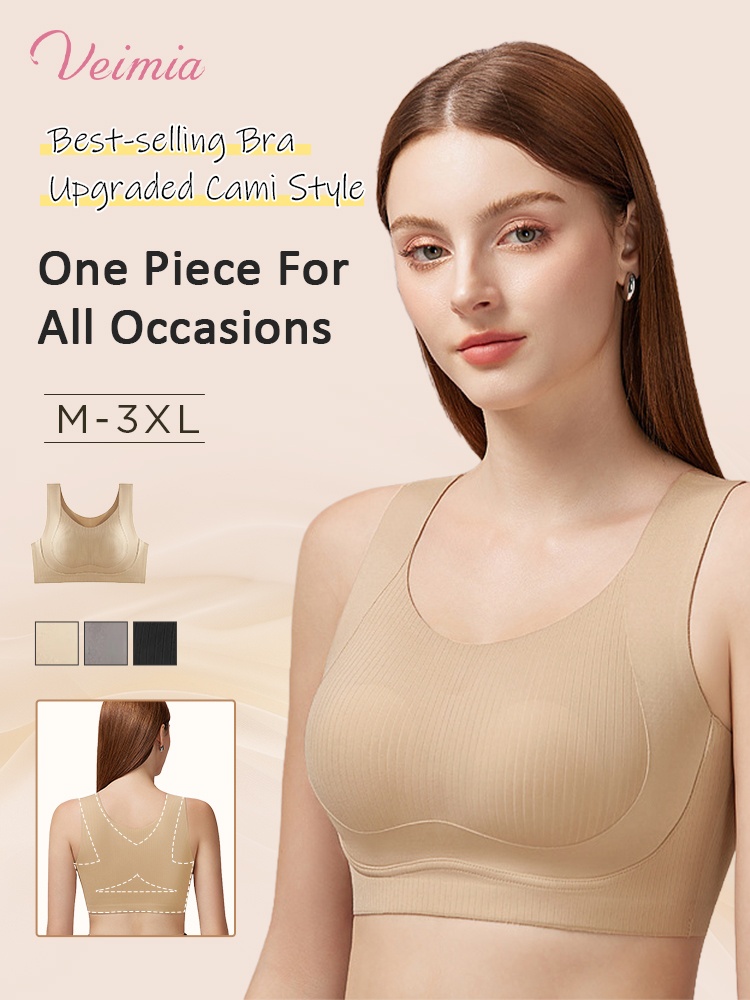 Upgraded Minimizer Cami Bra No Buckles Slimming Comfort for Singapore Humidity VEIMIA