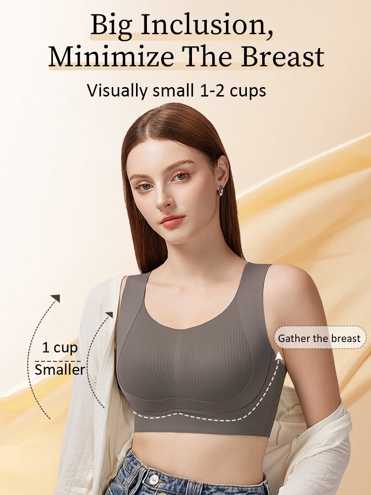 Wire-Free Minimizer Bra Ultra Comfortable Cami Slimming Design Sleep to Work VEIMIA