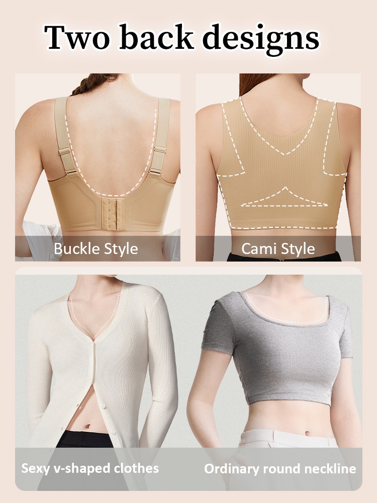 Comfort First Minimizer Cami Bra No Buckles Slimming Travel Essential VEIMIA​ 