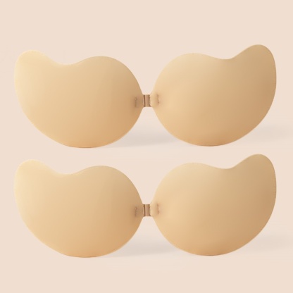 Front Buckle Invisible Stick On Bras Natural Adhesive Push Up Sticky Nipple Covers For Backless Dress VEIMIA