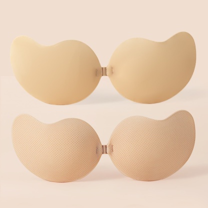 2 Pieces Invisible Stick On Bra Natural Adhesive Push Up Sticky Nipple Covers For Backless Dress VEIMIA