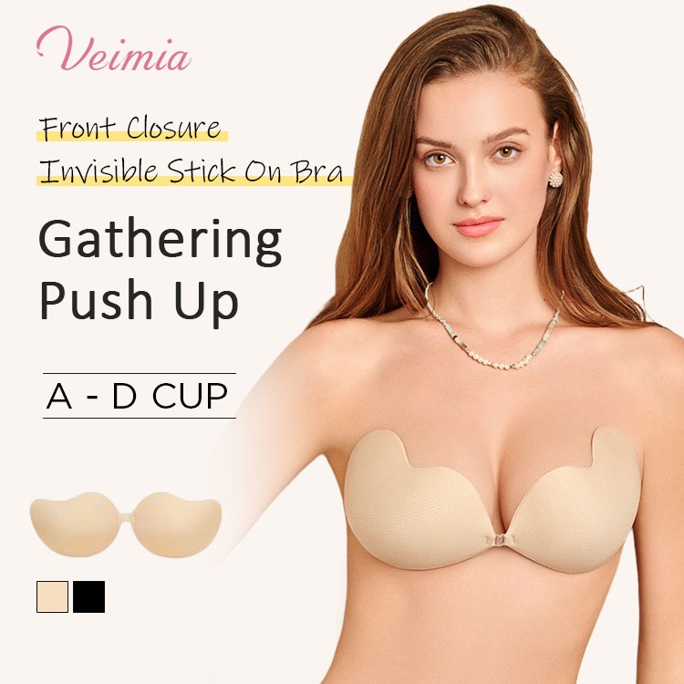 Invisible Stick On Bra Natural Adhesive Push Up Sticky Nipple Covers For Backless Dress VEIMIA
