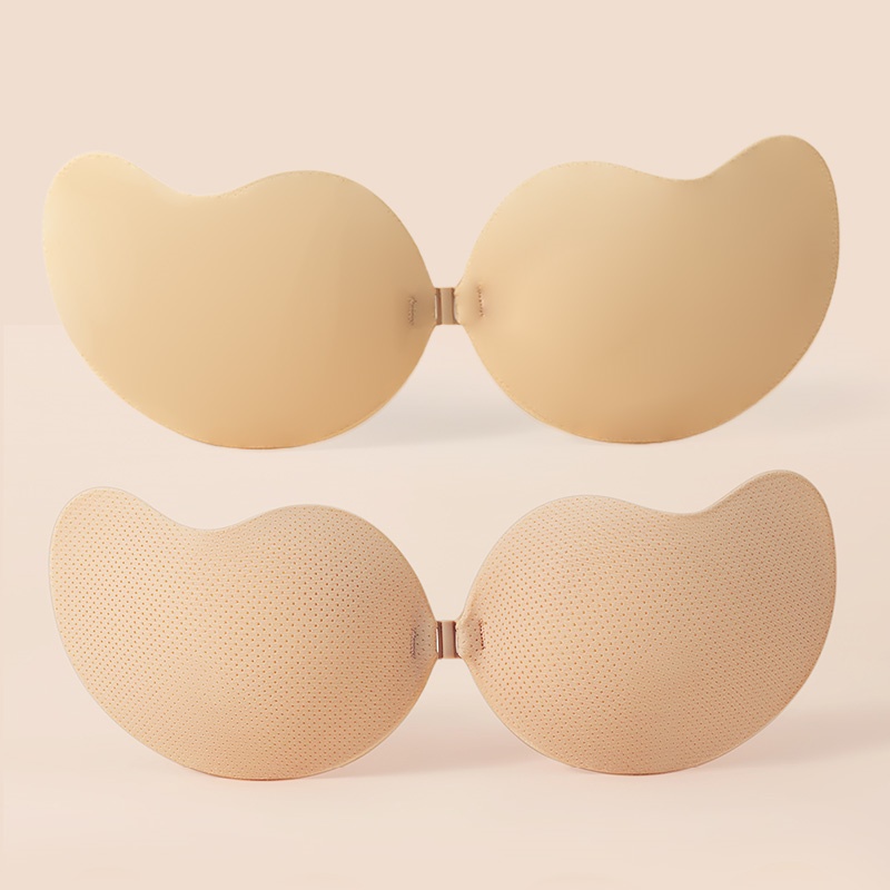 2 Pieces Invisible Stick On Bra Natural Adhesive Push Up Sticky Nipple Covers For Backless Dress VEIMIA