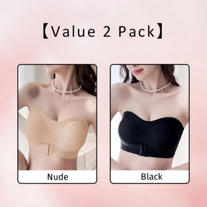Strapless Slip-Proof Invisible Wireless Bras Push Up With Front Buckles VEIMIA