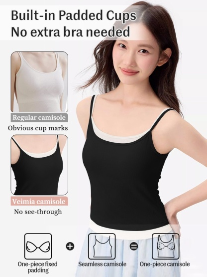 Streamlined Camisoles Smooth Underarm & Creates A Slimmer Silhouettes With Cool Bra-free Feeling VEIMIA