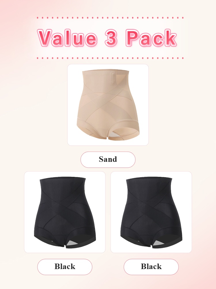 Value 3 pack shaping shorts with one sand and two black pairs VEIMIA
