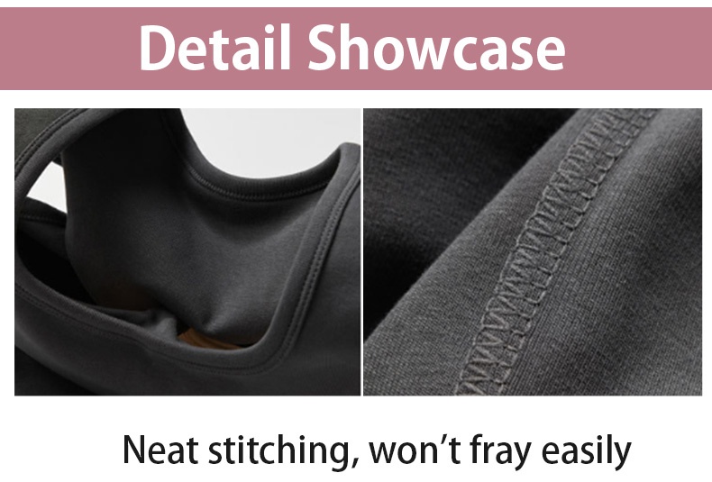 Tank top detail showcase of neat stitching and smooth neckline finish - VEIMIA