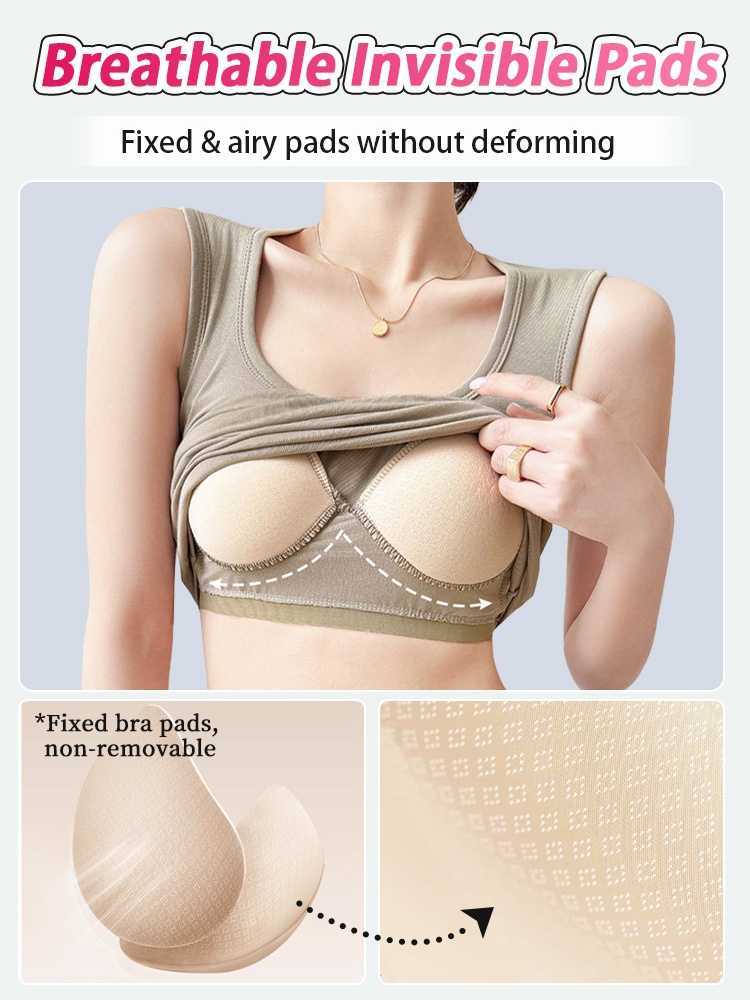 Elegant U-neck tank top close-up showing collarbone and elastic shoulder straps VEIMIA