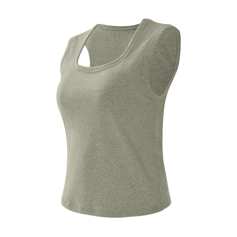 Stylish Tank Tops - Higher Side Seam & Deep U-necklines With Wide Shoulder Straps Design VEIMIA