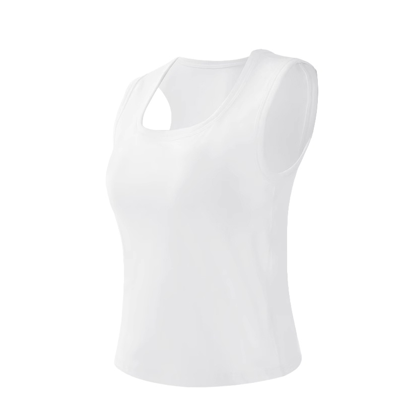 Elegant Tank Top - Higher Side Seams & Deep U-neckline With Wide Shoulder Strap Designs VEIMIA