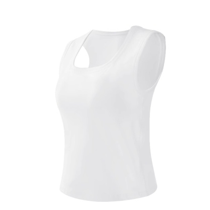 Elegant Tank Top - Higher Side Seams & Deep U-neckline With Wide Shoulder Strap Designs VEIMIA