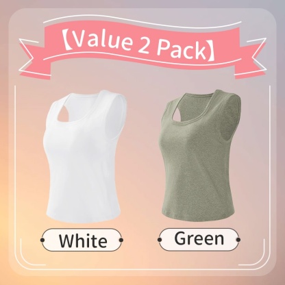 Modern Tank Top - Higher Side Seams & Deep U-neckline With Wide Shoulder Strap Designs VEIMIA