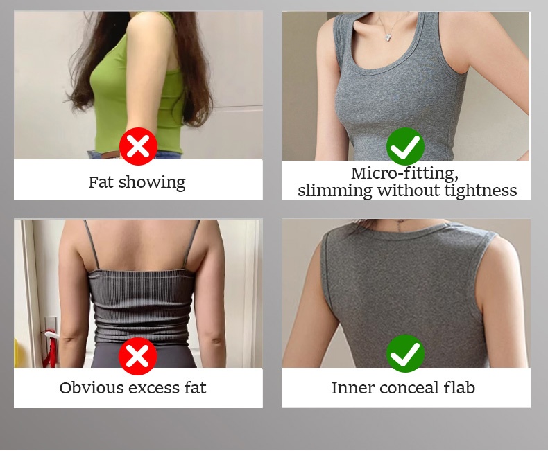 Trendy Tank Tops - Higher Side Seams & Deep U-neckline With Wide Shoulder Straps Design VEIMIA