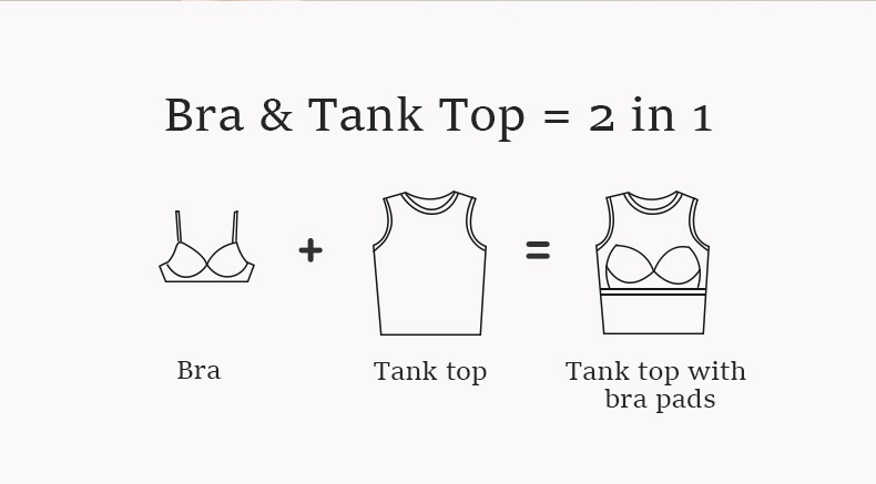Modern Tank Tops - Higher Side Seam & Deep U-necklines With Wide Shoulder Straps Design VEIMIA