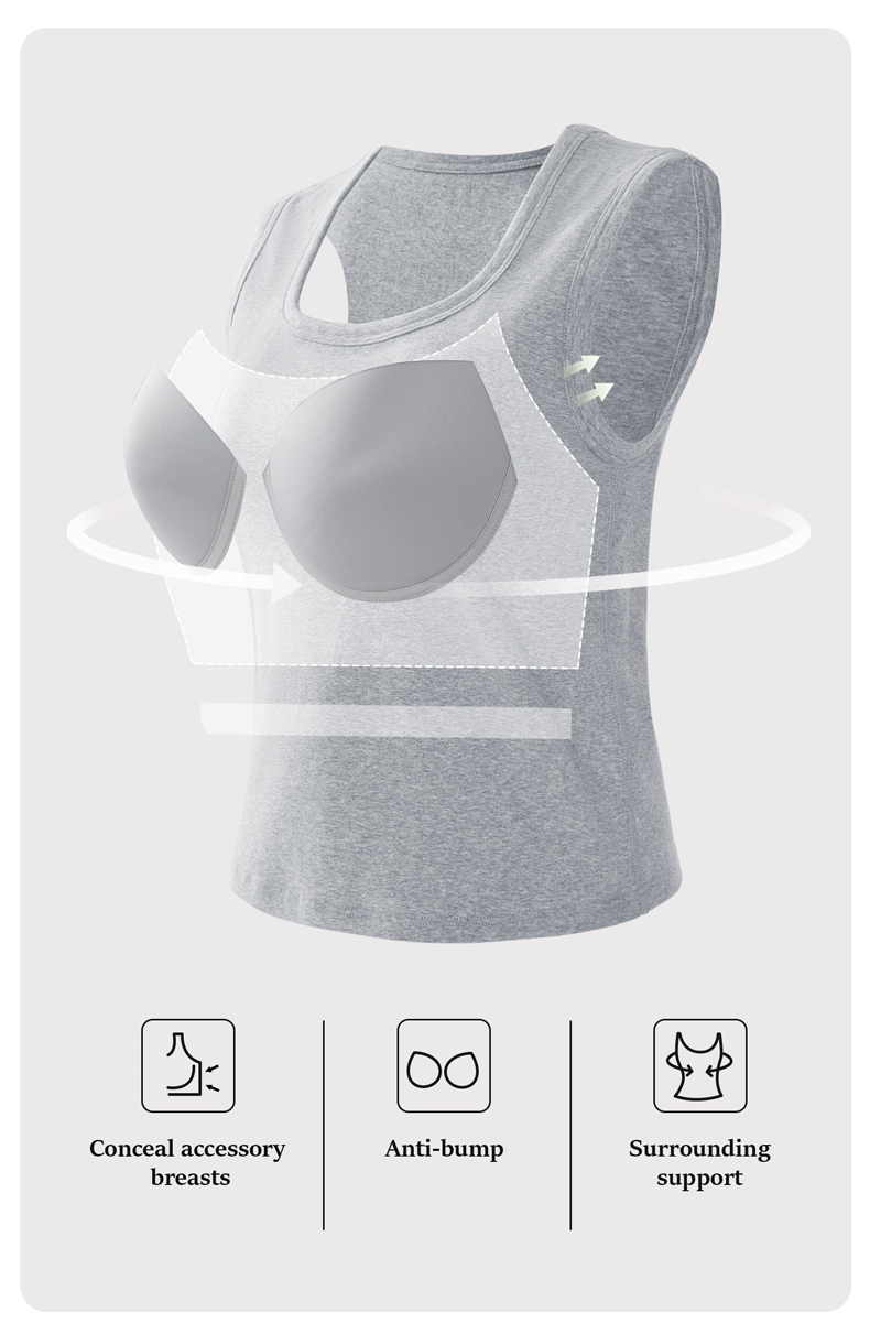 Sleek Tank Top - Higher Side Seams & Deep U-neckline With Wide Shoulder Strap Designs VEIMIA