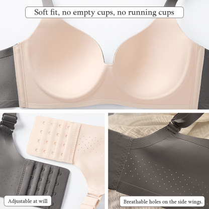 Womens Sexy Plunge Push Up Bras Seamless Soft Underwire Supportive Bralette VEIMIA