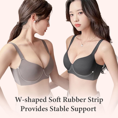Womens Padded Plunge Push Up Bras Seamless Soft Underwire Supportive Bralette VEIMIA
