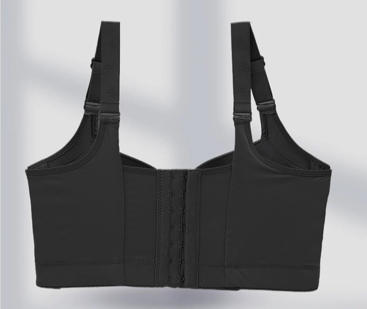 Glossy Non-marking Deep V Large Size Push Up Bra Cover Armpit Fat Wide Straps Veimia