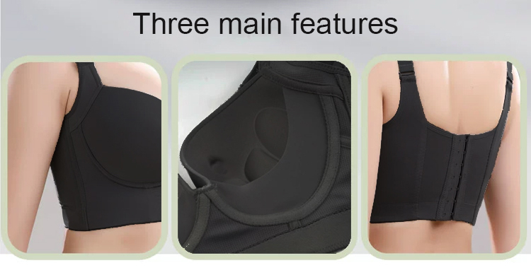 Glossy Non-marking Deep V Large Size Push Up Bras Cover Armpit Fat Wide Strap Veimia