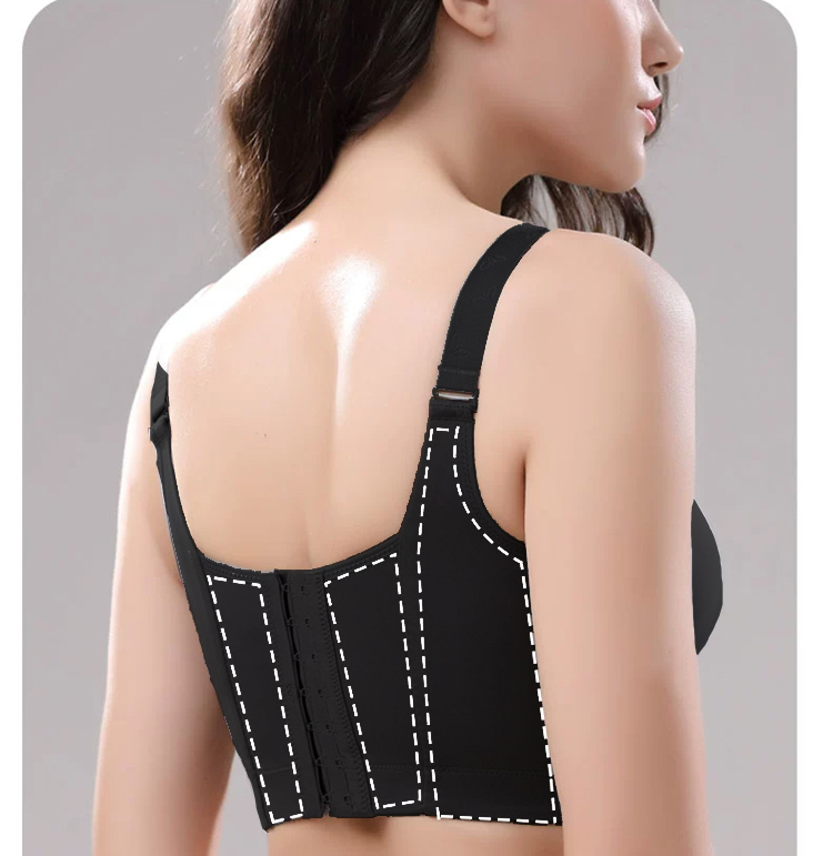 Glossy Seamless Large Size Push Up Bras Cover Armpit Fat Wide Strap Veimia