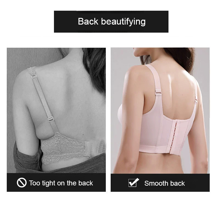 Glossy Seamless Plus Size Push Up Bras Cover Armpit Fat Wide Strap Veimia