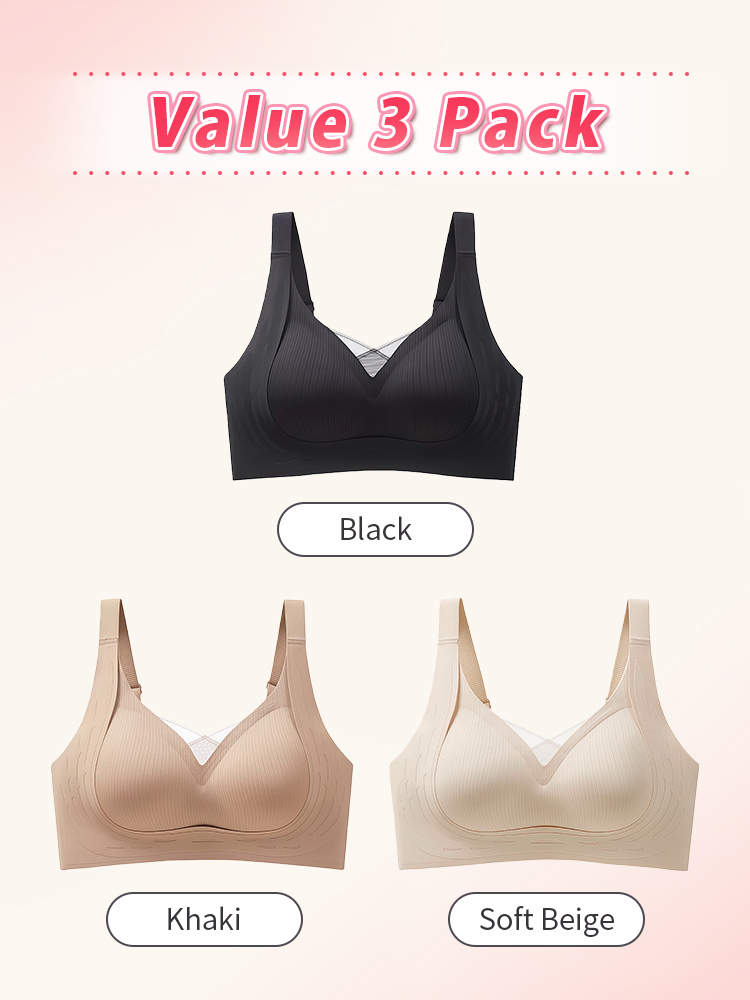 Supportive Anti-sagging Bra Comfortable Wireless ​​Designs​​ & Naturally ​​Lifts​​ The ​​Chest​​ VEIMIA
