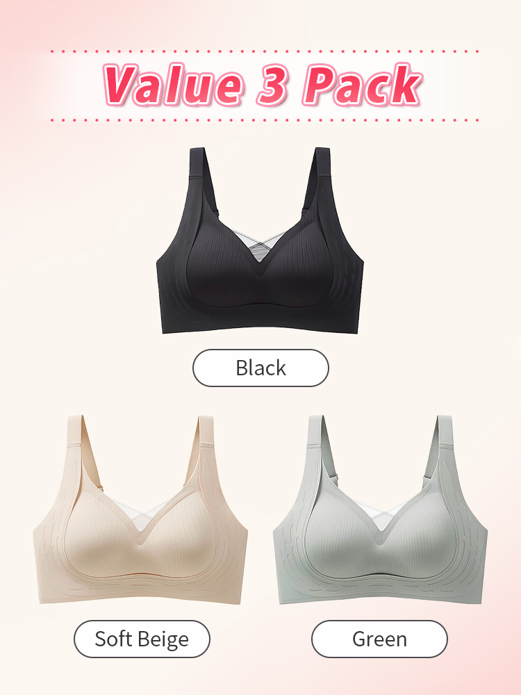 Supportive Anti-sagging Bra Comfortable Wireless ​​Designs​​ & Naturally Lift The ​​Chests​​ VEIMIA