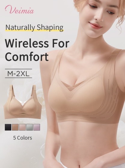 Supportive Anti-sagging Bra Comfortable Wireless Design & Naturally Lift The Breasts VEIMIA