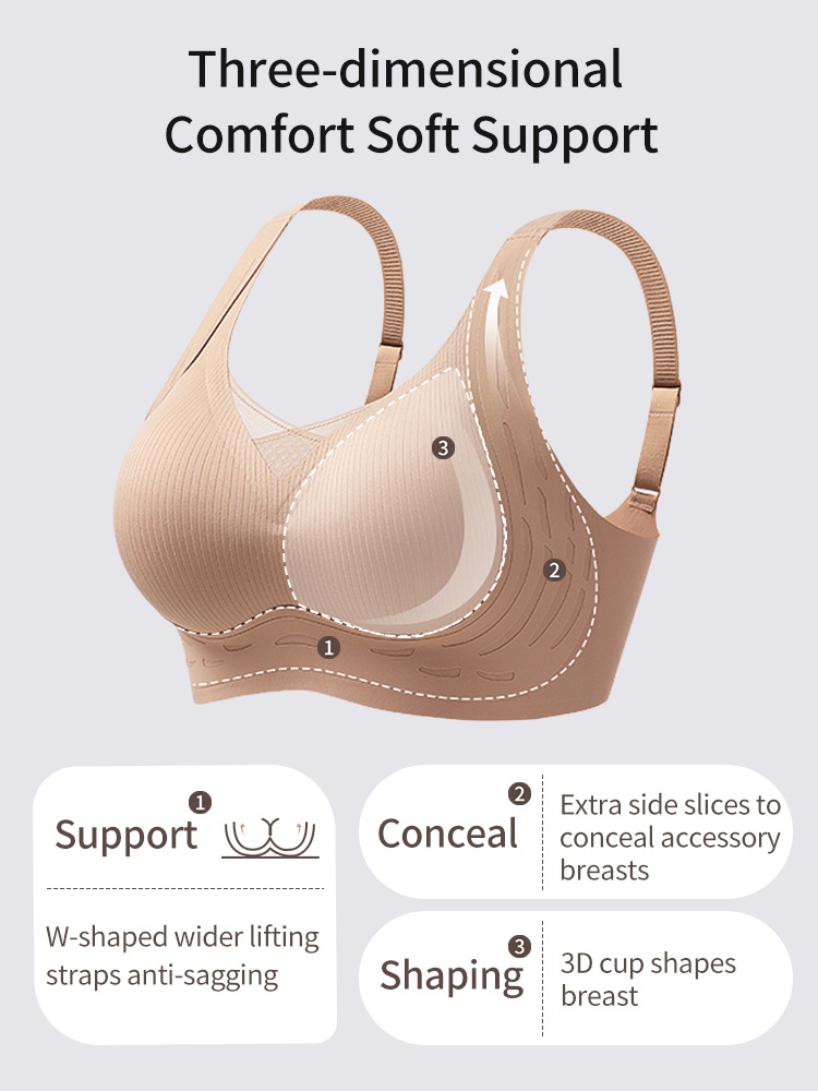Supportive Anti-sagging Bra Comfortable Wireless Design & Naturally Lifts The Breasts VEIMIA​​