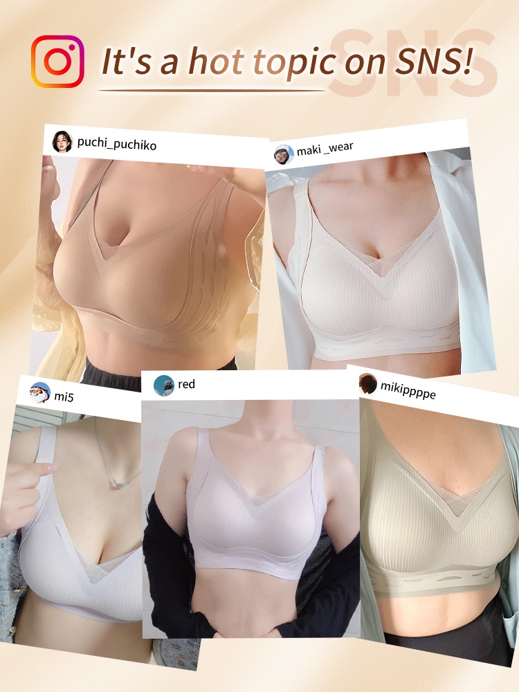 Supportive Anti-sagging Bras Comfortable Wireless Designs & Naturally Lifts The Breast VEIMIA