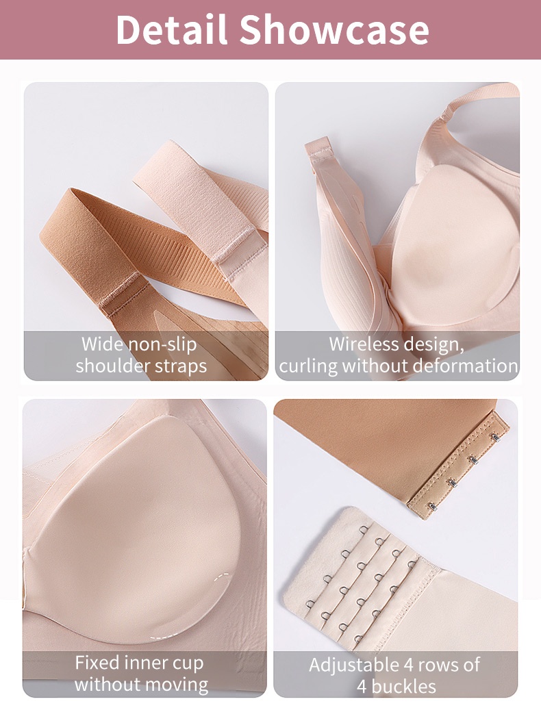 Anti-sagging Wireless Bra Cross Lace Lift Up And Support Round Breast Shape VEIMIA