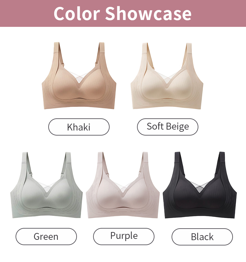 Anti-sagging Wireless Bra Cross Lace Lift Up And Support For Rounded Breast Shape VEIMIA