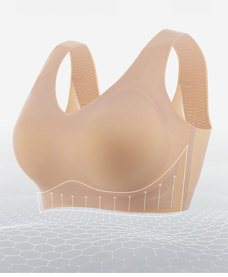 Invisible Seamless Bralettes Comfortable No Wire Support V Neck Bras VEIMIA