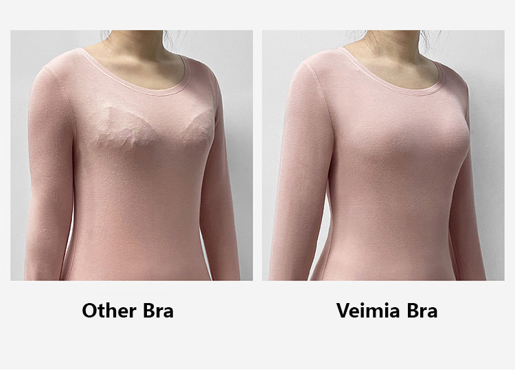 Invisible Seamless Bralette Comfortable Support V Neck Bras VEIMIA
