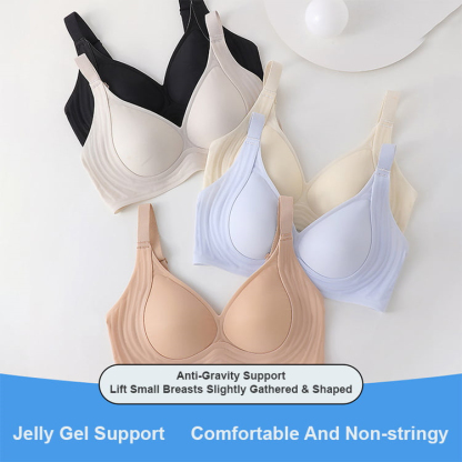 VEIMIA Super Thin Anti-sagging Seamless Push Up Bra Jelly Gel Shaping Supportive Bralettes