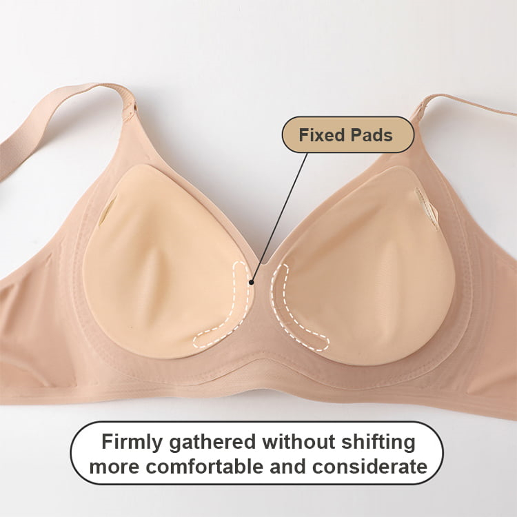 VEIMIA Super Thin Anti-sagging Seamless Push Up Bra Jelly Gel Shaping Supportive Bralettes