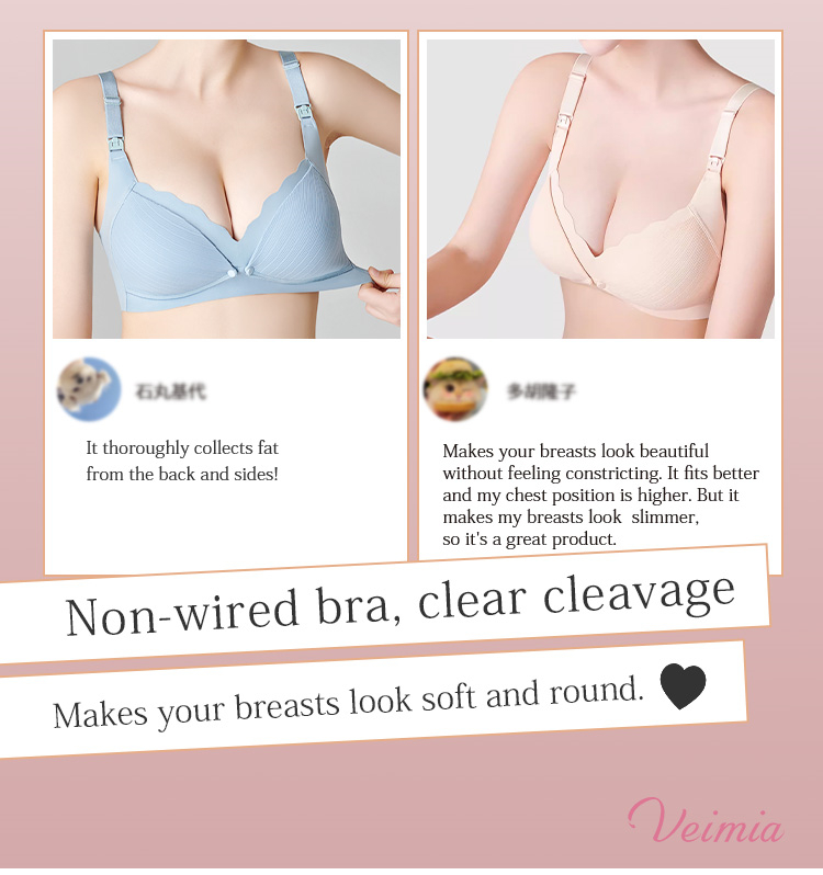 Supportive Breastfeeding Nursing Bra Wireless Maternity Sleep Bra VEIMIA