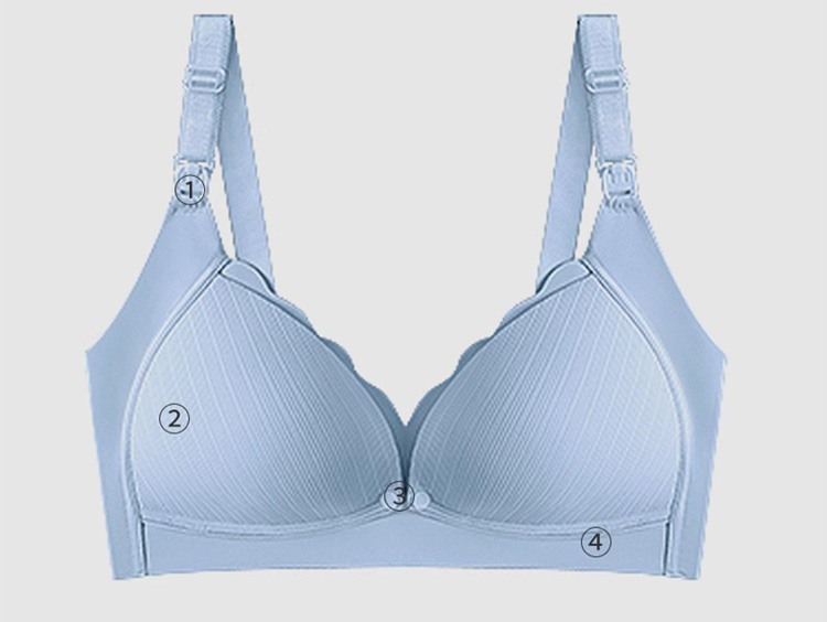 Supportive Breastfeeding Bra Wireless Seamless Maternity Sleep Bra VEIMIA