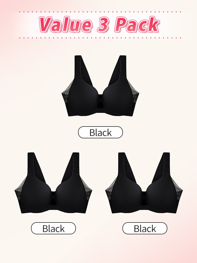 Supportive Front-closure Bras With Wireless Comfort Seamless Style & Adjustable Fit VEIMIA