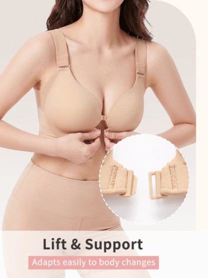 Support Front-closure Bra With Wireless Comfort Seamless Design & Adjustable Fit VEIMIA