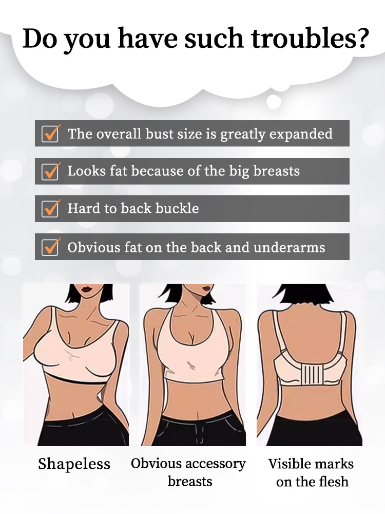 Supportive Minimizer Bras Breast Lift & Shapes, Slimming Designs With Easy Front-zipper Accesses VEIMIA
