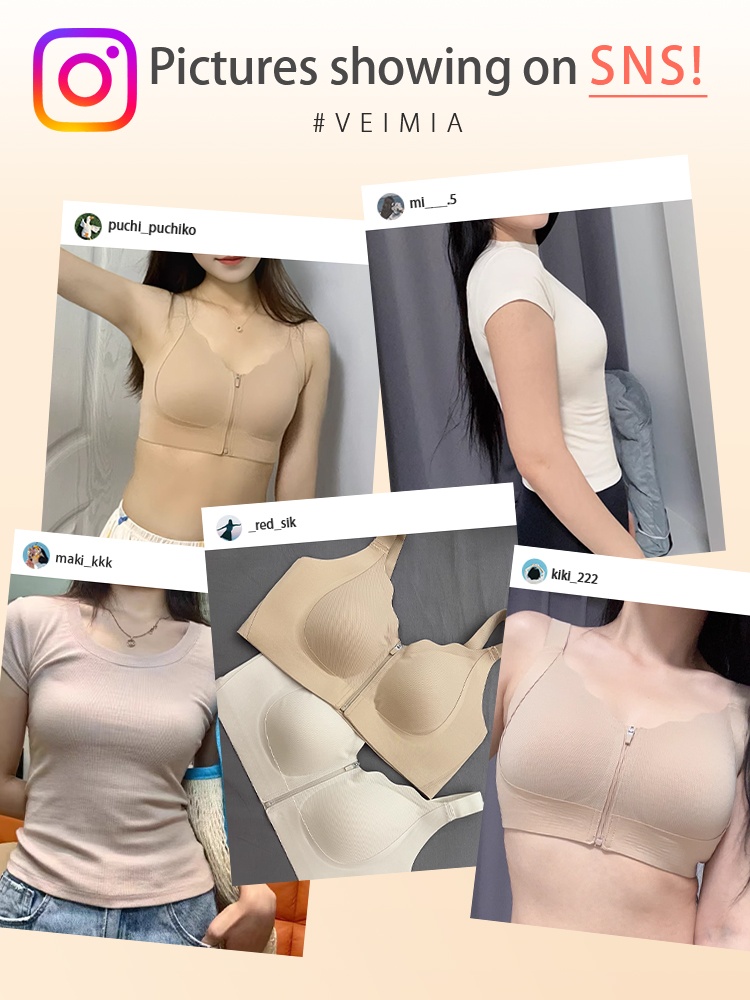 Supportive Minimizer Bras Breast Lift & Shape, Slimming Design With Easy Front-zip Accesses VEIMIA