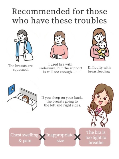 Supportive Nursing Bra Pregnancy & Sleep Use, Comfortable Hold With Easy Feeding Design VEIMIA
