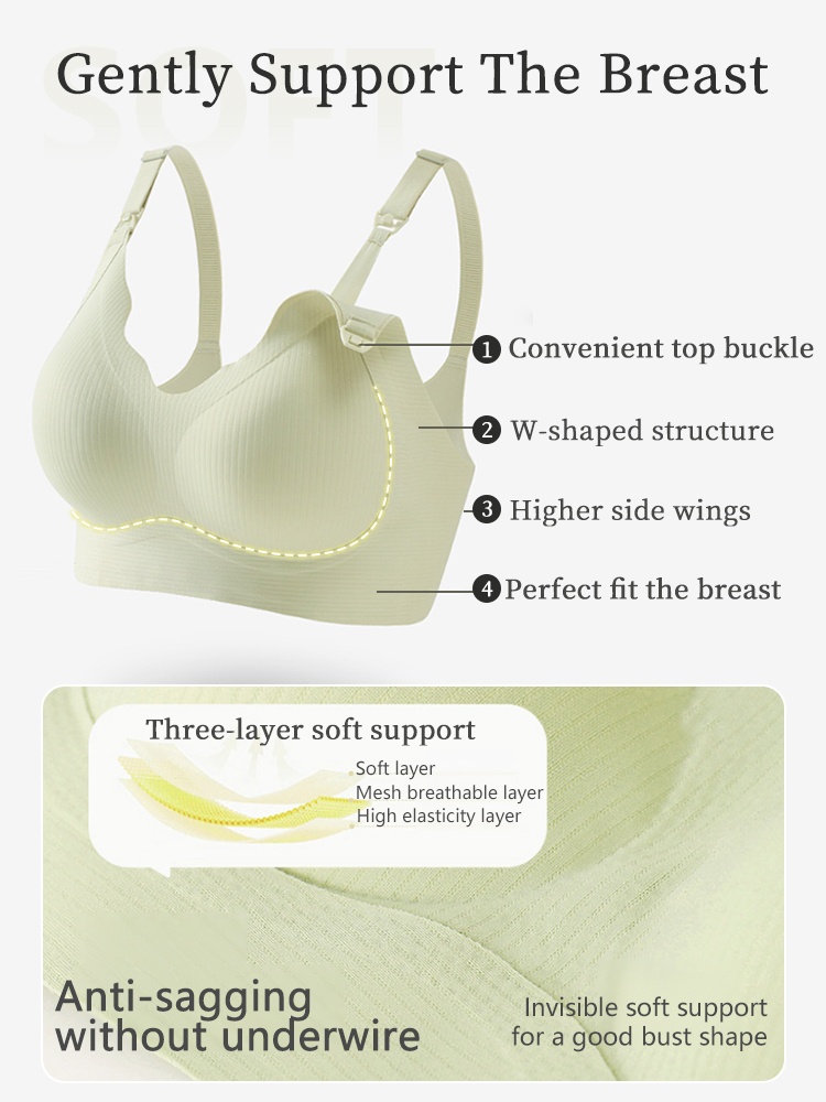 Supportive Nursing Bra Pregnancy & Sleep Function, Comfortable Hold With Easy Feeding Design VEIMIA
