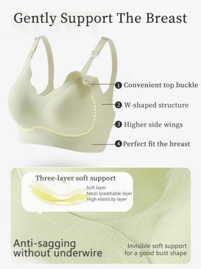 Supportive Nursing Bra Pregnancy & Sleep Function, Comfortable Hold With Easy Feeding Design VEIMIA
