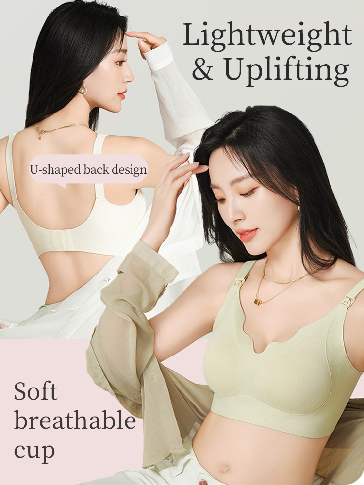Supportive Nursing Bra Pregnancy & Sleep Functions, Comfortable Hold With Easy Feeding Design VEIMIA
