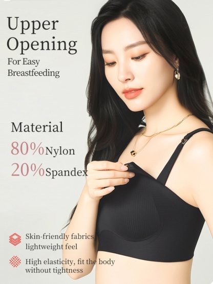 Supportive Nursing Bra Pregnancy & Sleep Use, Comfortable Support With Easy Feeding Style VEIMIA
