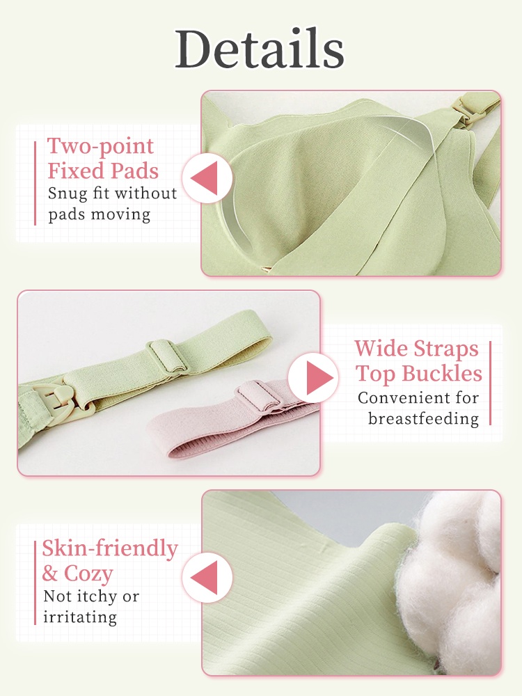 Supportive Nursing Bra Pregnancy & Sleep Purpose, Comfortable Support With Easy Feeding Style VEIMIA
