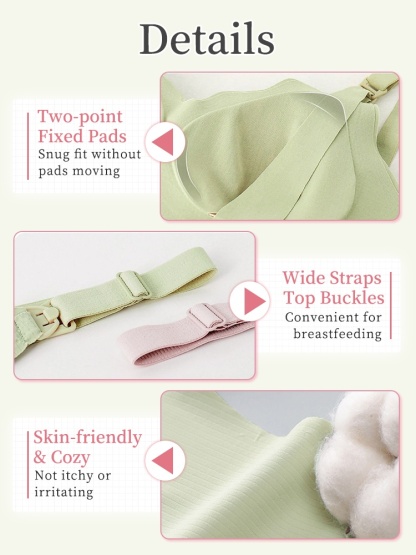 Supportive Nursing Bra Pregnancy & Sleep Purpose, Comfortable Support With Easy Feeding Style VEIMIA
